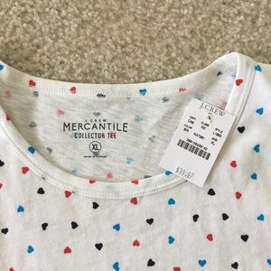 J. Crew Tops - J.Crew Allover Hearts Tee NWT J. Crew Tops - J.Crew Allover Hearts Tee NWT